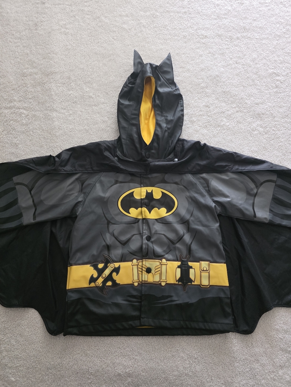 Western Chief Batman Everlasting Raincoat, Toddler Size 4T, GUC - Black - Picture 11 of 14